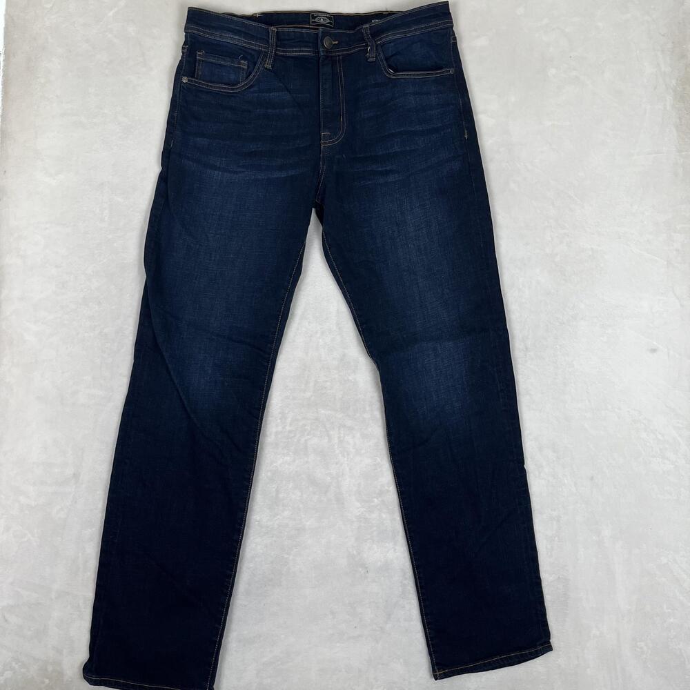 G.H. Bass & Co Jeans Mens 34x34 Blue Straight Stretch Denim Dark Wash Pants